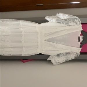 Maxi white lace dress
